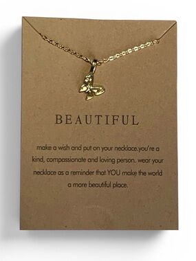 🦋🆕 Charm BEAUTIFUL Pendant Golden Necklace